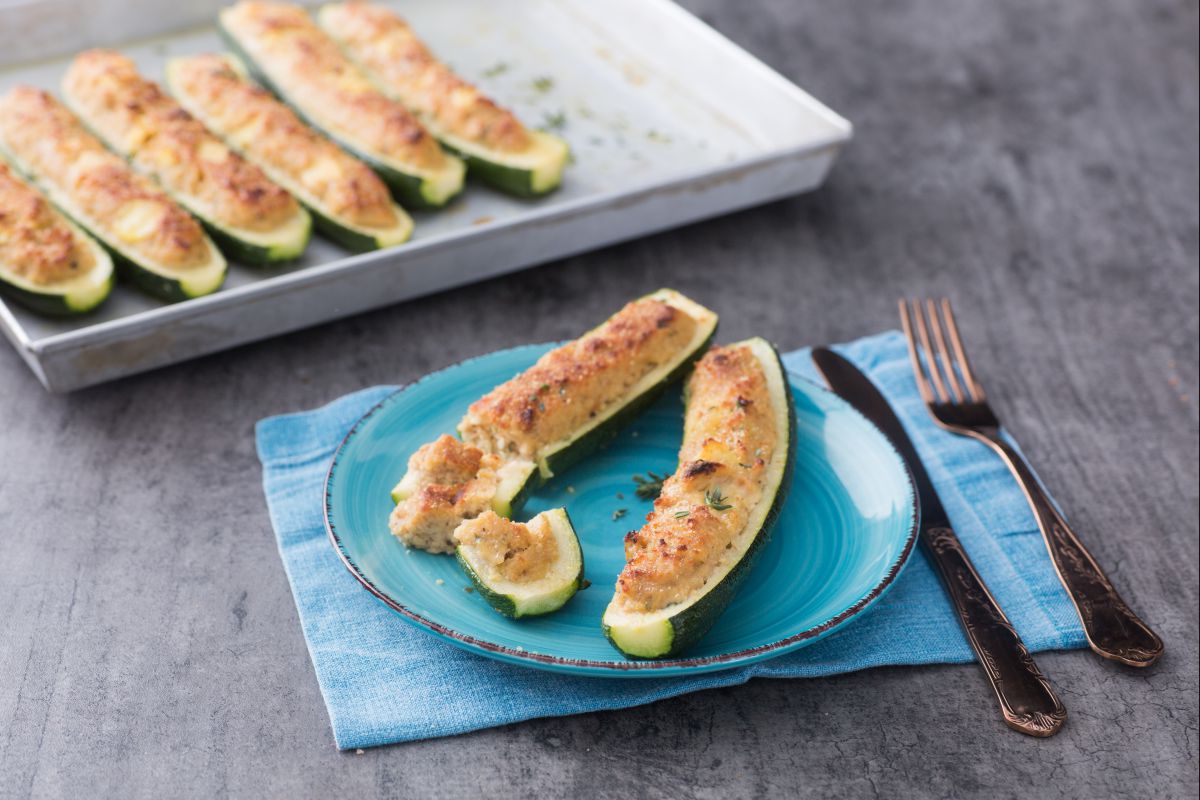 Gefüllte Zucchini nach Ligurischer Art