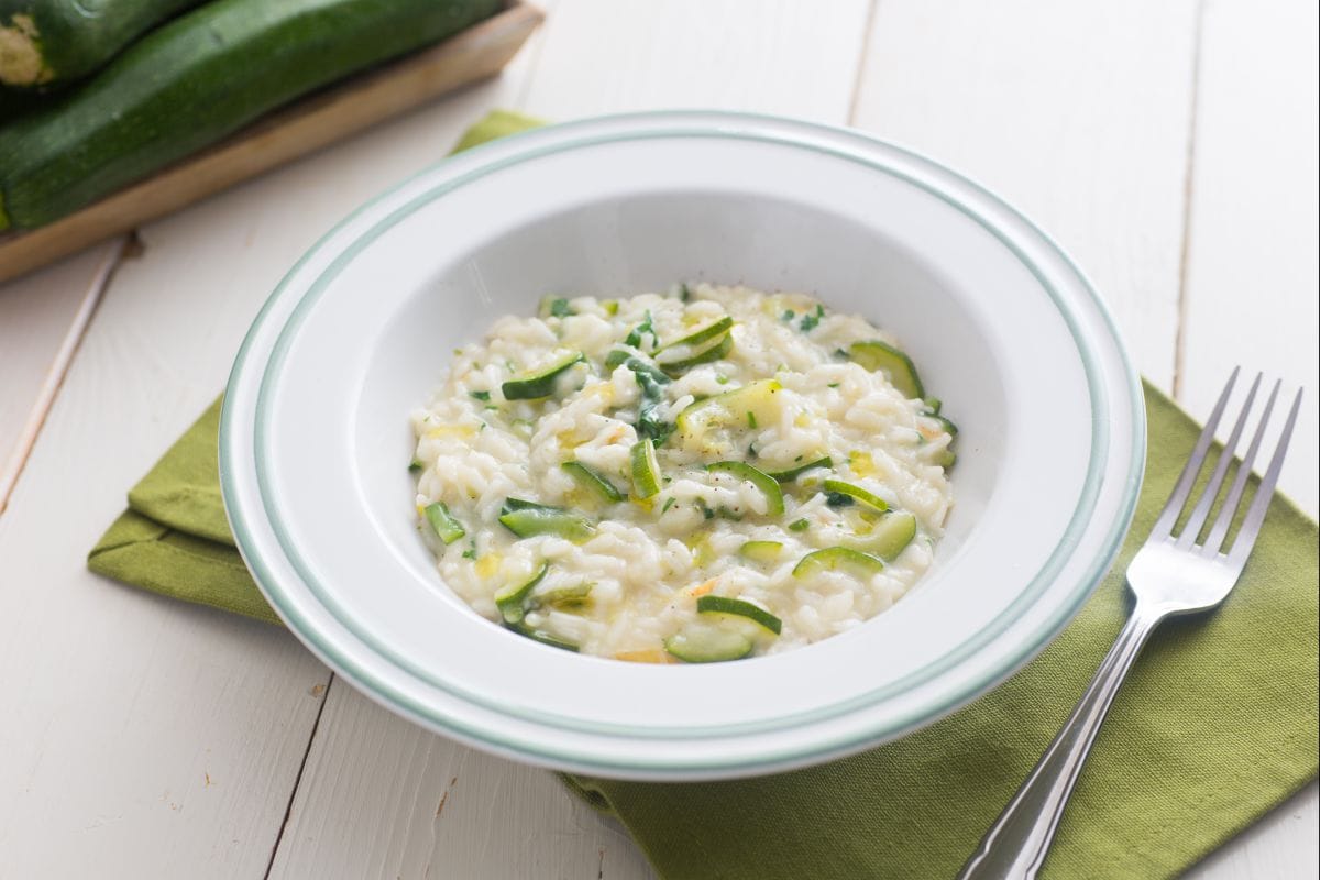 Risotto mit Zucchini und Scamorza