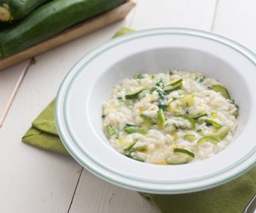 Risotto mit Zucchini und Scamorza