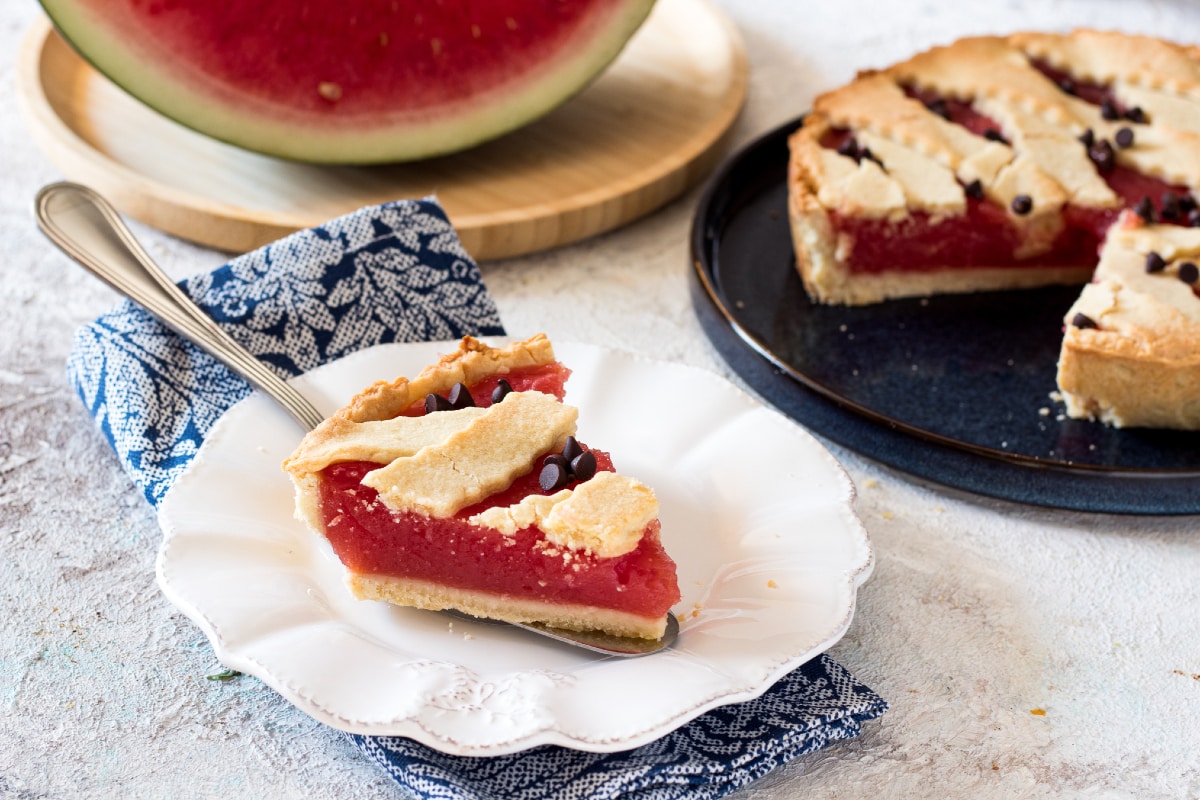 Torte mit Wassermelonen-Gelee