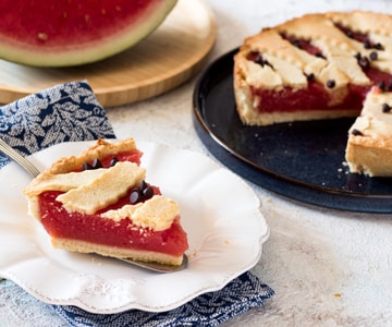 Torte mit Wassermelonen-Gelee