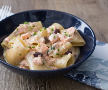 Paccheri mit Lachs