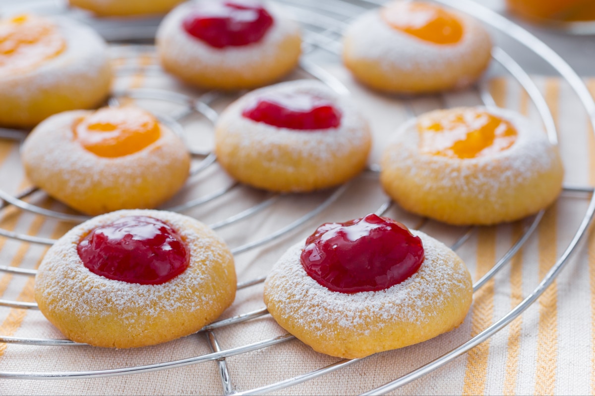 Butterkekse mit Marmelade