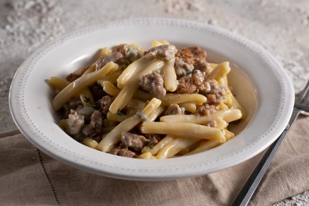 Wurst-Gorgonzola-Pasta