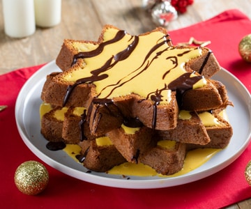 Pandoro-Sterne mit Zabaglione-Creme