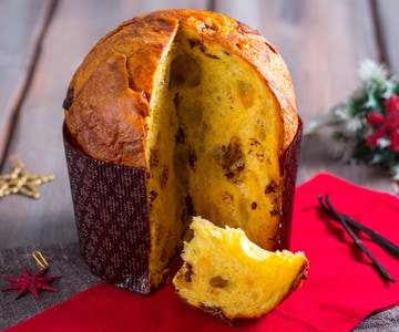 Panettone mit Birnen und Schokolade