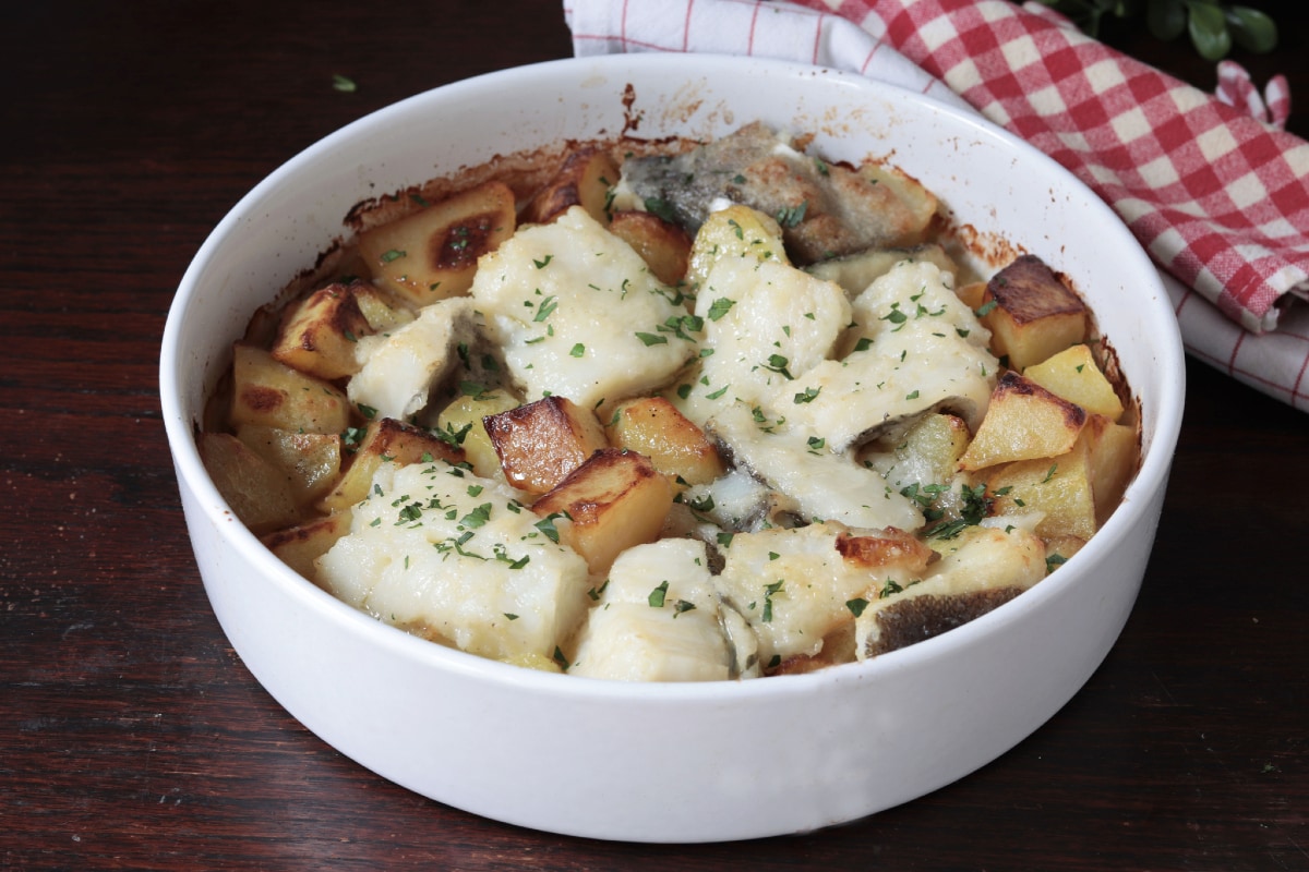 Gebackener Kabeljau mit Kartoffeln