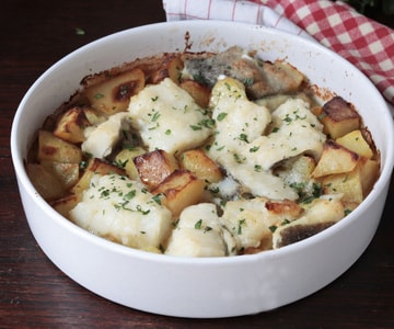 Gebackener Kabeljau mit Kartoffeln