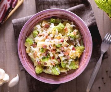 Pasta mit Romanesco-Brokkoli und Speck