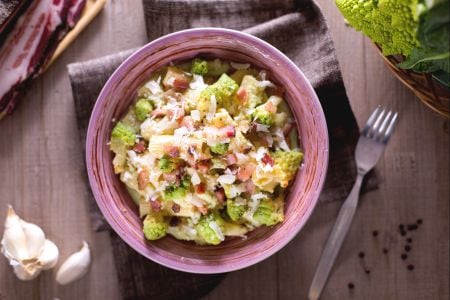 Pasta mit Romanesco-Brokkoli und Speck