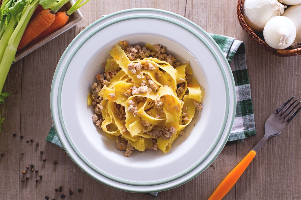 Pappardelle mit weißem Ragout von Cinta Senese