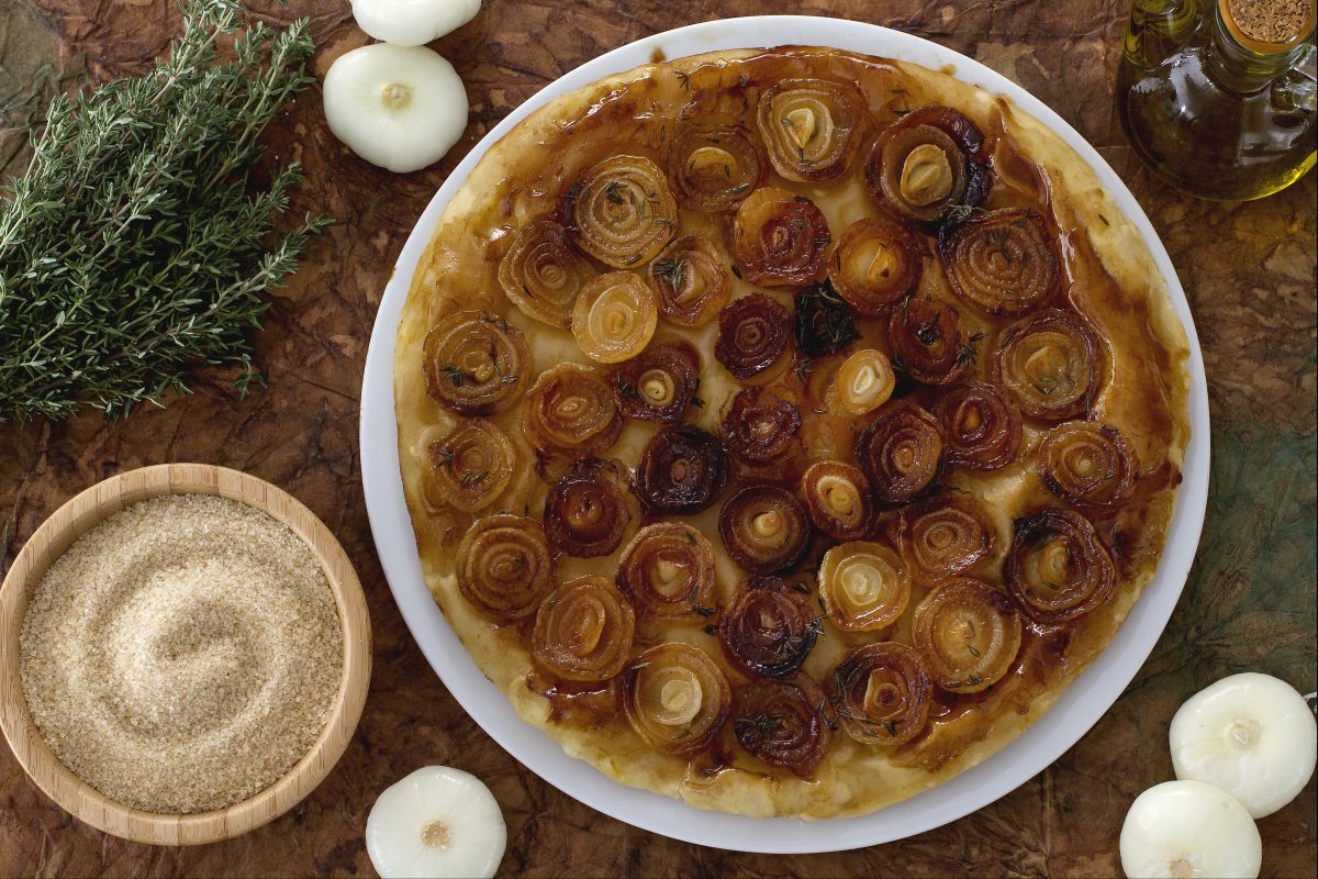 Tarte Tatin mit Zwiebeln