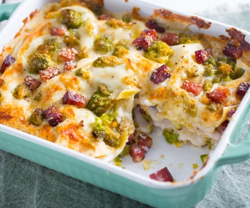 Lasagne mit Romanesco und Speck